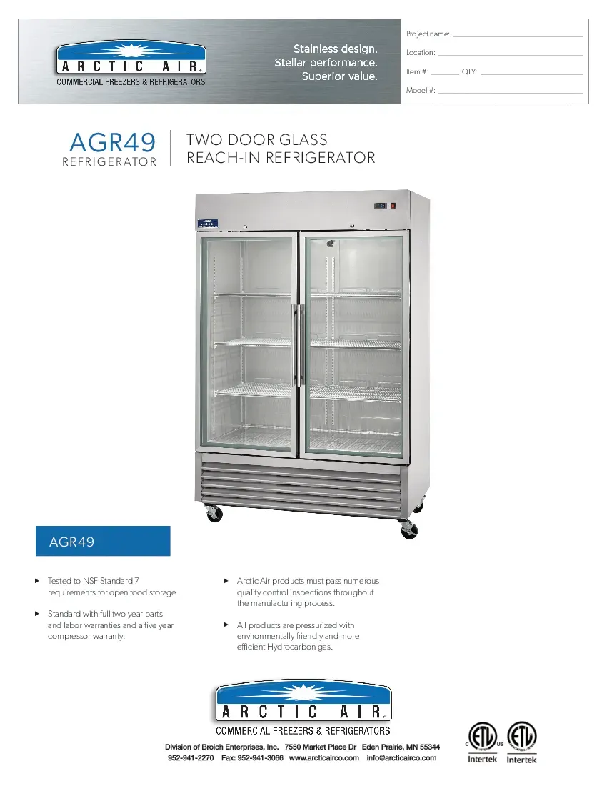 arctic-air-agr49-refrigerator-reach-in-115v-two-section-self-contained-spec-260726qakqla.pdf