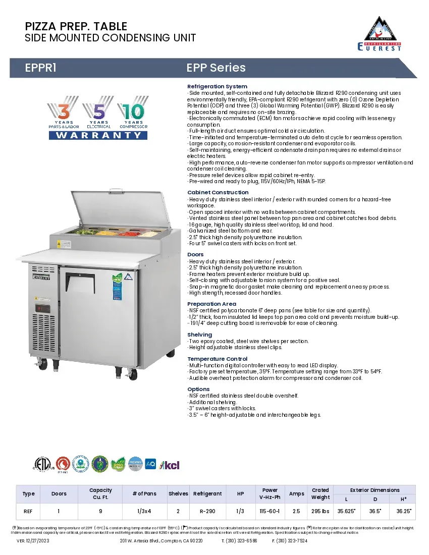 everest-refrigeration-eppr1-refrigerated-counter-pizza-prep-table-115v-35-5-260726fo3m58.pdf