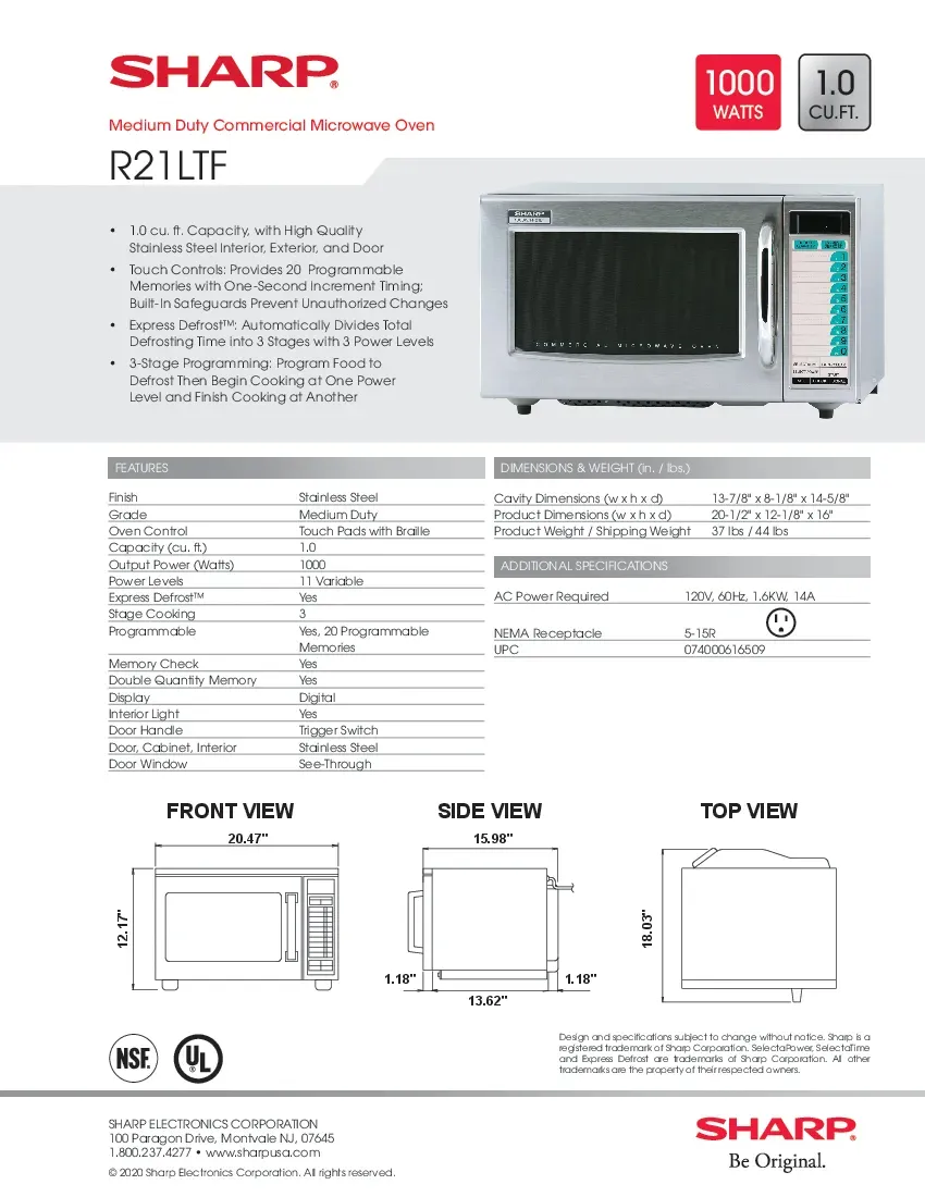 sharp-r21ltf-microwave-oven-120v-medium-duty-1000-watts-specsheet-260726dbsxfc.pdf
