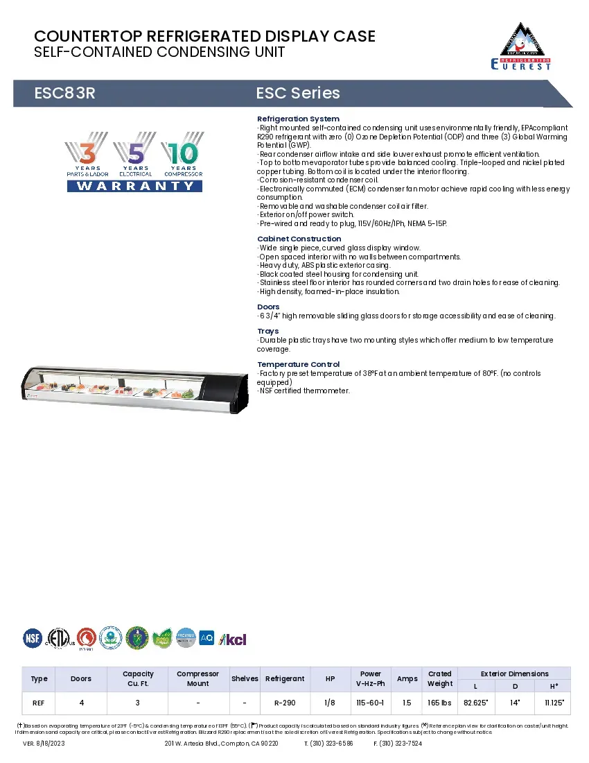 everest-refrigeration-esc83r-display-case-refrigerated-sushi-115v-glass-doo-260726dgg35c.pdf