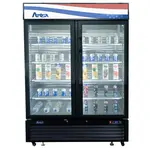 Atosa USA , MCF8733GR, Black Exterior Glass Two (2) Door Merchandiser Refrigerator