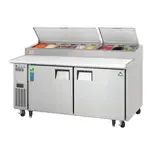 Everest Refrigeration EPPR2, Refrigerated Counter, Pizza Prep Table