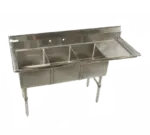Klingers Trading ECS3DR, Sink, (3) Three Compartment
